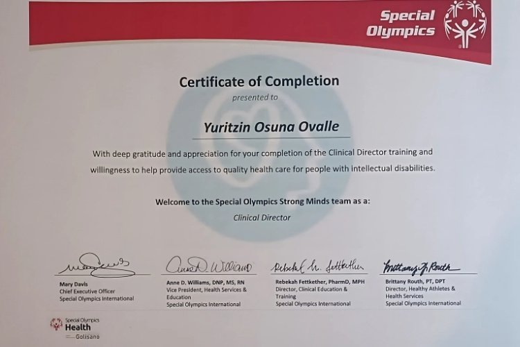 Directora Clínica en Special Olympics México.