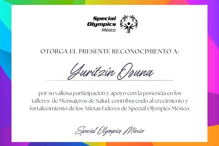 Reconocimiento de Special Olympics.